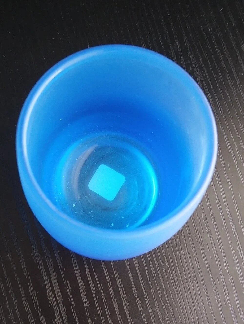 PartyLite Ocean Blue Frosted Glass Cylinder Votive Holder